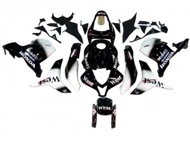 Buy 2009-2012 Honda CBR600RR Motorcycle Fairings - Glossy Black White West UK