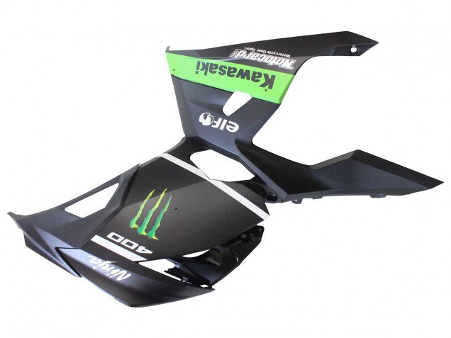 2018-2024 Kawasaki EX400 Motorcycle Fairings - Matte Black Green Monster Showr Snow UK