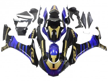 Buy 2015-2019 Yamaha YZF R1 Motorcycle Fairings - Blue Gold Black UK