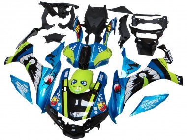 Buy 2015-2019 Yamaha YZF R1 Motorcycle Fairings - Blue Green Black Shark UK