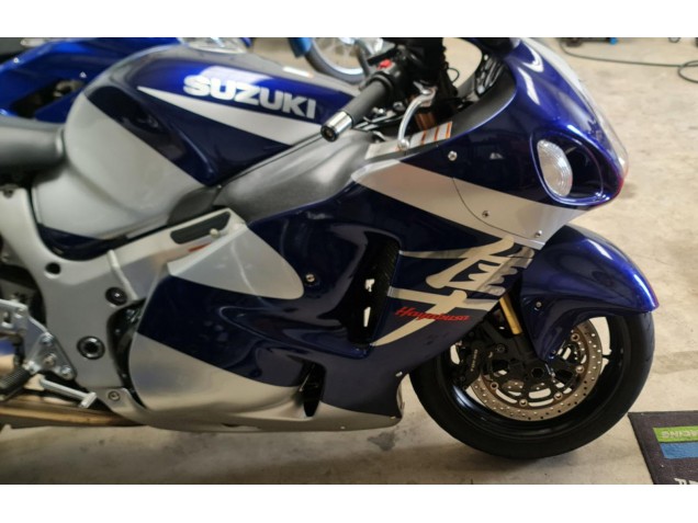 1996-2007 Suzuki GSXR 1300 Hayabusa Motorcycle Fairings - Blue White UK