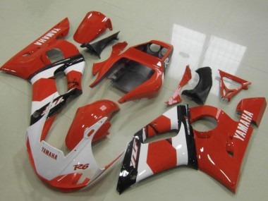 Buy 1998-2002 Yamaha YZF R6 Motorcycle Fairings - Red White Glossy Black UK
