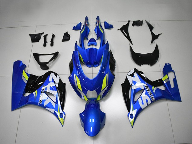2017-2025 Suzuki GSXR 1000 Motorcycle Fairing - Blue White Green UK