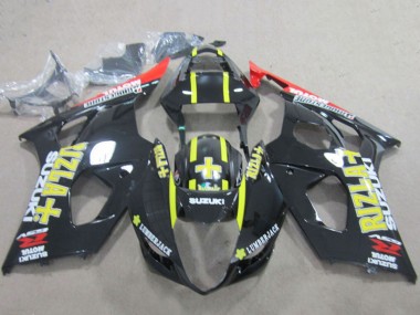 Buy 2003-2004 Suzuki GSXR 1000 Motorcycle Fairings - Glossy Black Red Yellow Rizla UK