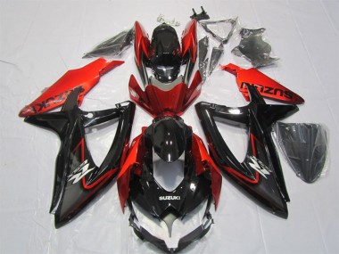 Buy 2007-2008 Suzuki GSXR 1000 Motorcycle Fairing - Glossy Black Red UK