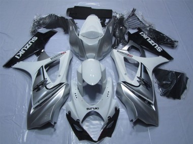 Buy 2007-2008 Suzuki GSXR 1000 Motorcycle Fairing - White Silver Black UK