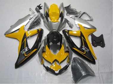 Buy 2007-2008 Suzuki GSXR 1000 Motorcycle Fairing Kits - Yellow Silver Black UK