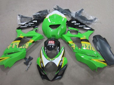 Buy 2007-2008 Suzuki GSXR 1000 Motorcycle Fairings - Green White Yellow Black Rizla Q8 Oils UK