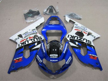 Buy 2001-2003 Suzuki GSXR 600 Motorcycle Fairings - White Blue Black Motul UK