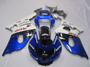 Buy 2001-2003 Suzuki GSXR 600 Motorcycle Fairings - White Blue Glossy Black Motul UK