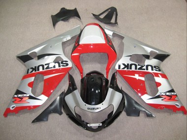 Buy 2001-2003 Suzuki GSXR 600 Motorcycle Fairings - Silver Red Glossy Black UK