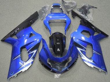 Buy 2001-2003 Suzuki GSXR 600 Motorcycle Fairings - Blue White Glossy Black UK