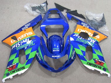 Buy 2001-2003 Suzuki GSXR 600 Motorcycle Fairings - Blue Orange Green Telefonica MoviStar UK