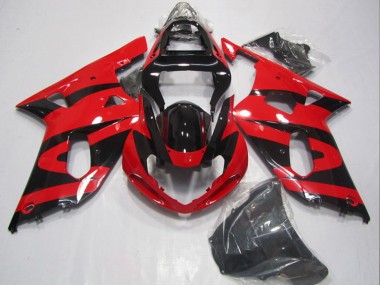 Buy 2001-2003 Suzuki GSXR 600 Motorcycle Fairings - Red Glossy Black UK