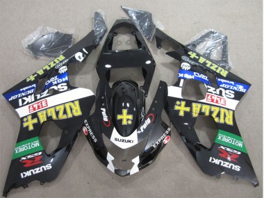 Buy 2004-2005 Suzuki GSXR 600 Motorcycle Fairings - Glossy Black White Green Yellow Rizla UK