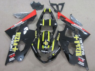 Buy 2004-2005 Suzuki GSXR 600 Motorcycle Fairings - Glossy Black Red Yellow Rizla UK