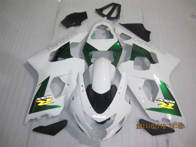 2004-2005 Suzuki GSXR 600 Motorcycle Fairings - White Green Yellow Black UK