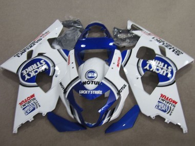Buy 2004-2005 Suzuki GSXR 600 Motorcycle Fairings - White Blue Lucky Strike Motul UK