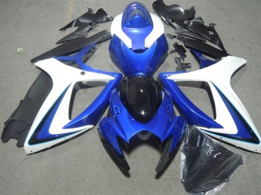 Buy 2006-2007 Suzuki GSXR 600 Motorcycle Fairings - White Blue Glossy Black UK