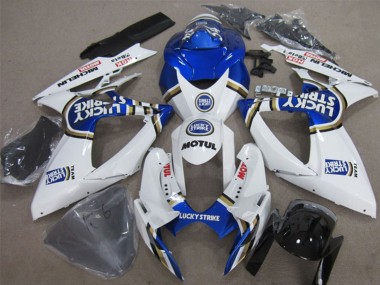 Buy 2006-2007 Suzuki GSXR 600 Motorcycle Fairings - White Blue Lucky Strike Motul UK