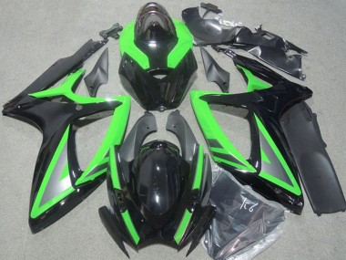 Buy 2006-2007 Suzuki GSXR 600 Motorcycle Fairings - Green Glossy Black Silver UK