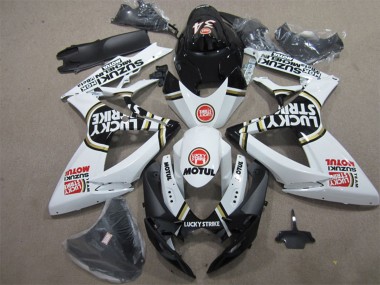 Buy 2006-2007 Suzuki GSXR 600 Motorcycle Fairings - White Black Red Lucky Strike Motul UK