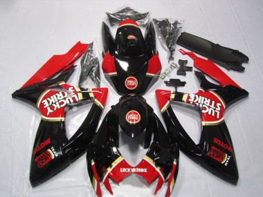 Buy 2006-2007 Suzuki GSXR 600 Motorcycle Fairings - Glossy Black Red White Lucky Strike Motul UK