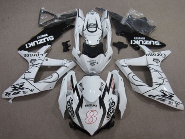 Buy 2008-2010 Suzuki GSXR 600 Motorcycle Fairings - White Black Corona Extra Motul 8 UK