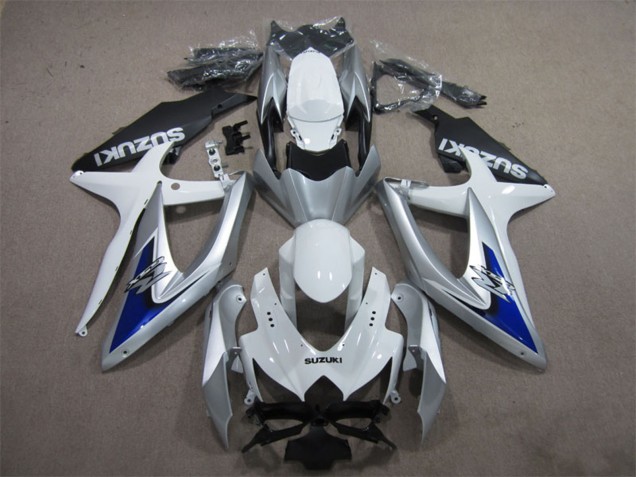 2008-2010 Suzuki GSXR 600 Motorcycle Fairings - Silver White Blue Black UK