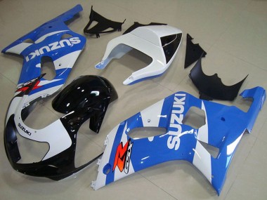 Buy 2001-2003 Suzuki GSXR 750 Motorcycle Fairings - White Blue Glossy Black UK