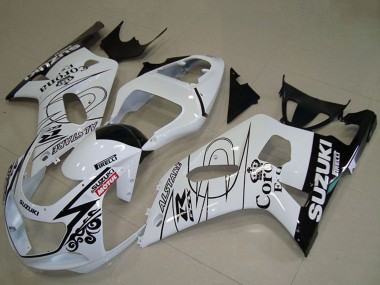Buy 2001-2003 Suzuki GSXR 750 Motorcycle Fairings - White Black Alstare Corona Extra Motul UK
