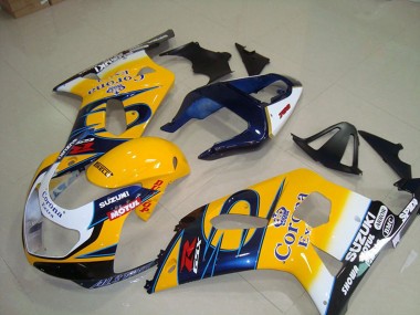 Buy 2001-2003 Suzuki GSXR 750 Motorcycle Fairings - Yellow White Blue Alstare Corona Extra Motul UK