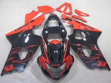 Buy 2004-2005 Suzuki GSXR 750 Motorcycle Fairings - Red Glossy Black UK