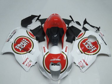 Buy 1996-2007 Suzuki GSXR 1300 Hayabusa Motorcycle Fairings - White Red Lucky Strike Motul UK