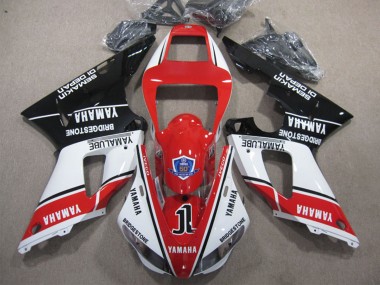 Buy 1998-1999 Yamaha YZF R1 Motorcycle Fairings - White Red Glossy Black Yamalube 50 UK