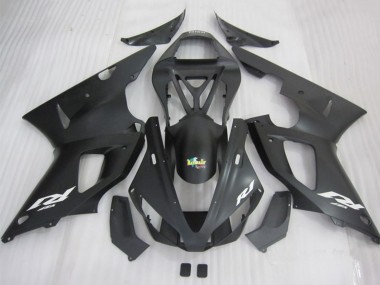 Buy 2000-2001 Yamaha YZF R1 Motorcycle Fairings - Matte Black White Decal UK