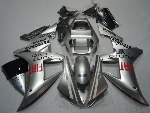2002-2003 Yamaha YZF R1 Motorcycle Fairings - Silver Red Fiat UK