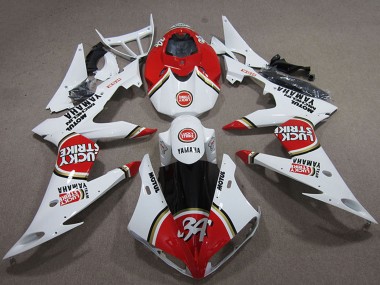 Buy 2004-2006 Yamaha YZF R1 Motorcycle Fairings - White Red Lucky Strike UK