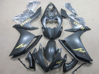 Buy 2007-2008 Yamaha YZF R1 Motorcycle Fairings - Matte Black Gold Decal UK