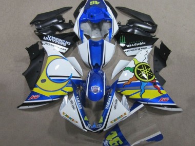 Buy 2009-2011 Yamaha YZF R1 Motorcycle Fairings - White Blue Yellow Green Monster Semakin Didepan UK