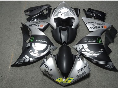 Buy 2009-2011 Yamaha YZF R1 Motorcycle Fairings - Silver Matte Black Green Monster Iveco Yamalube ENEOS Semakin Didepan UK