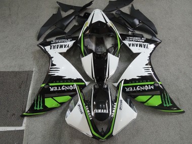 Buy 2009-2011 Yamaha YZF R1 Motorcycle Fairings - White Black Green Monster Semakin Didepan UK