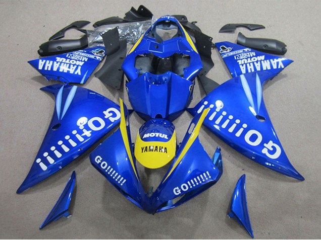 2009-2011 Yamaha YZF R1 Motorcycle Fairings - Blue Yellow White Go UK