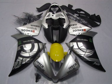 Buy 2012-2014 Yamaha YZF R1 Motorcycle Fairings - Silver Black IVECO Yamalube ENEOS Monster UK
