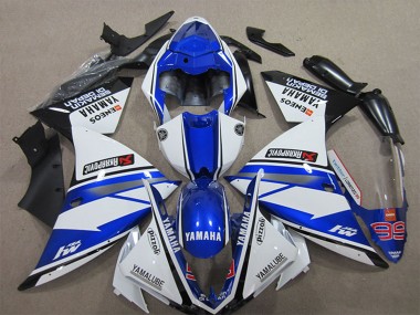 Buy 2012-2014 Yamaha YZF R1 Motorcycle Fairings - White Blue Black Pizzoli ENEOS Yamalube Semakin Didepan UK