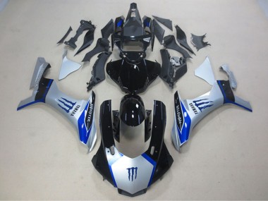 Buy 2015-2019 Yamaha YZF R1 Motorcycle Fairings - Silver Blue Glossy Black Monster UK