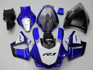 Buy 2015-2019 Yamaha YZF R1 Motorcycle Fairings - White Blue Glossy Black UK