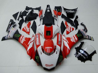 Buy 2015-2019 Yamaha YZF R1 Motorcycle Fairings - White Red Black Green Monster Milwaukee UK