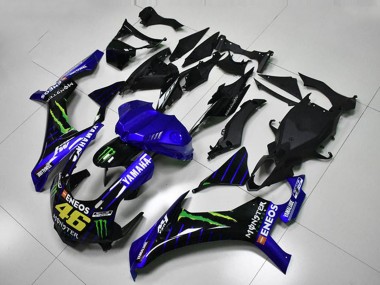 Buy 2015-2019 Yamaha YZF R1 Motorcycle Fairings - Blue White Black Green ENEOS Monster M1 46 UK