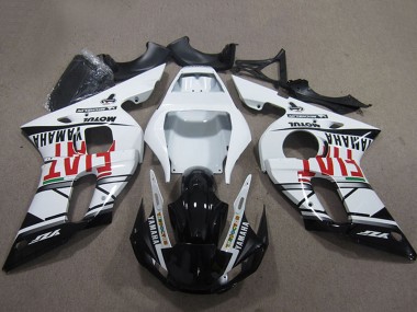 Buy 1998-2002 Yamaha YZF R6 Motorcycle Fairings - White Glossy Black Fiat Motul Michelin UK